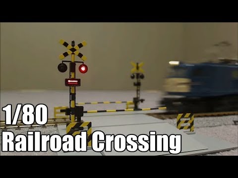 踏切　自動踏切 HOゲージ 電車【鉄道模型】　HO scale Model Railroad Crossing Video