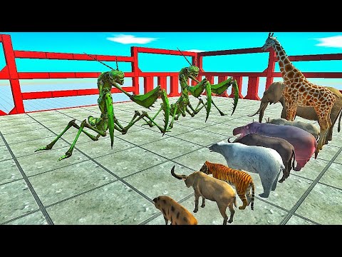 2x Giant Praying Mantis vs All Units ARBS | Animal Revolt Battle Simulator