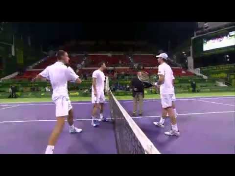 Singles Semifinal and Doubles Final Highlights - 2012 Qatar Open