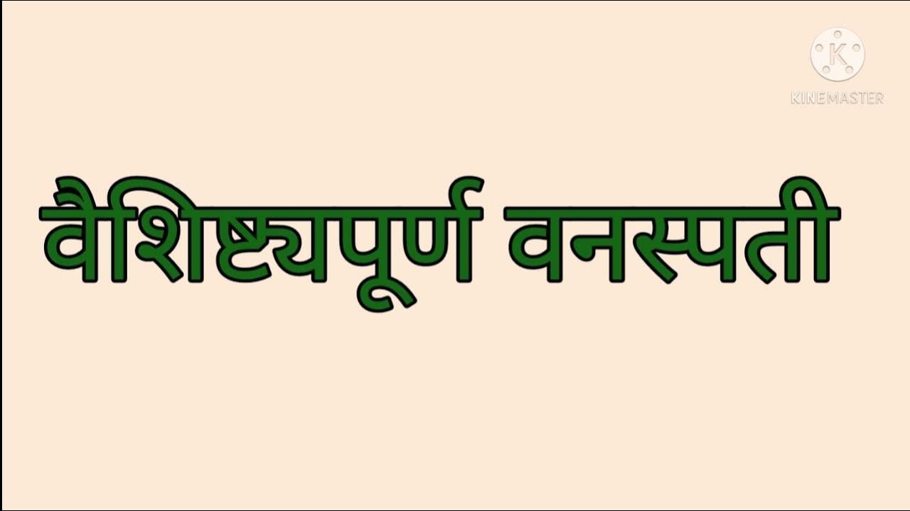 Important herbs in Marathi (वैशिष्ट्यपूर्ण वनस्पति)
