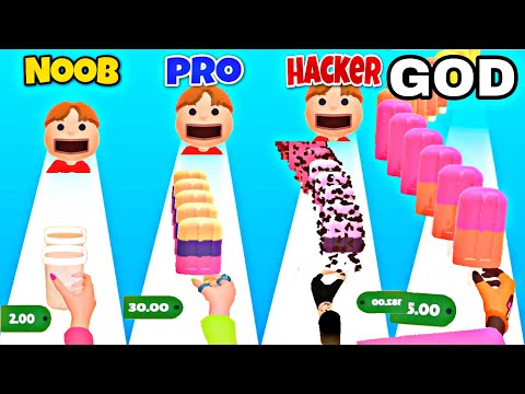 NOOB vs PRO vs HACKER vs GOD in Popsicle Stack