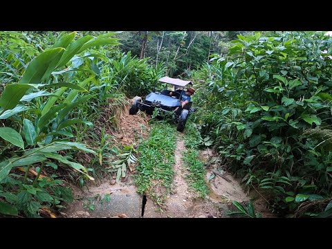 We went through the hole on the Minela trail with the mini cage.