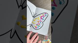 🦋Symmetrical Paint Butterfly Craft | Easy Fold & Press Art for Kids
