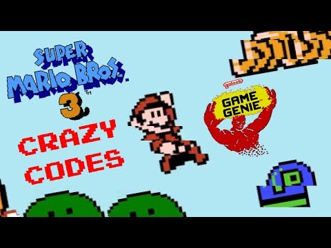 Super Mario 3 - Game Genie Crazy Codes! (Glitches / Cheats)