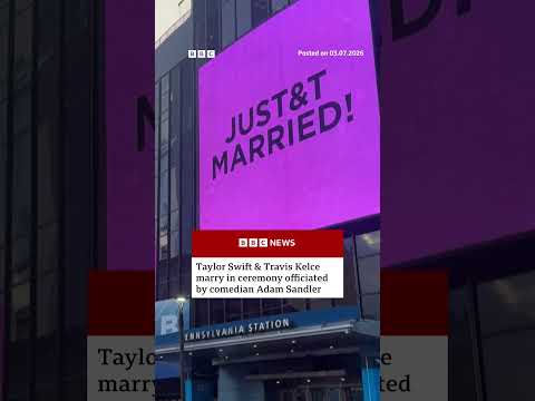 Taylor Swift and Travis Kelce wed at New York's Madison Square Garden, rep confirms. #BBCNews