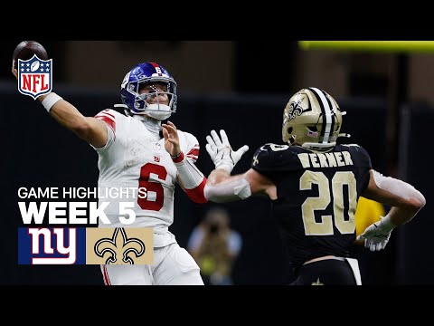 New York Giants vs New Orleans Saints Game Highlights | 2025 NFL Season Week 5