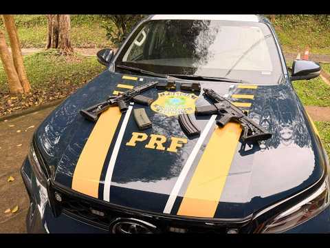 PRF apreende dois fuzis escondidos em painel de carro em Ponta Grossa