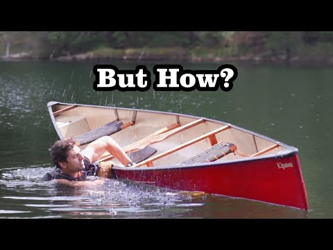 How to get BACK IN when your Canoe tips over [SOLO]