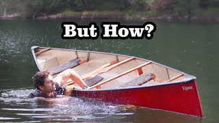 How to get BACK IN when your Canoe tips over [SOLO]