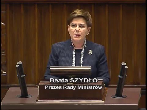Premier Beata Szydło - Wystąpienie w Sejmie RP