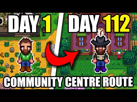 I played 100 Days of Stardew Valley 1.6 Community Centre Route