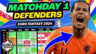 EURO FANTASY MD1 BEST DEFENDERS | Euro 2024 Fantasy Football