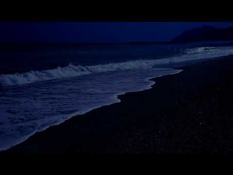 Olas del mar en la noche para dormir / relajacion natural 1080P_HD