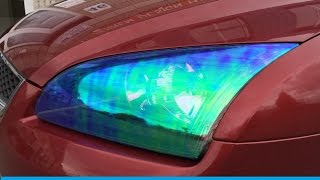 How to install Headlight Tint - Chameleon - Car Wrapping Tutorial by Chromatic Vinyl Films