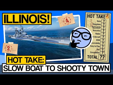 Illinois, the 203mm Main Battery Battleship - World of Warships - Clyde Plays Hot Take E012