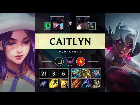 Caitlyn ADC vs Nilah: Triple Kill, Legendary - VN Master Patch 14.24