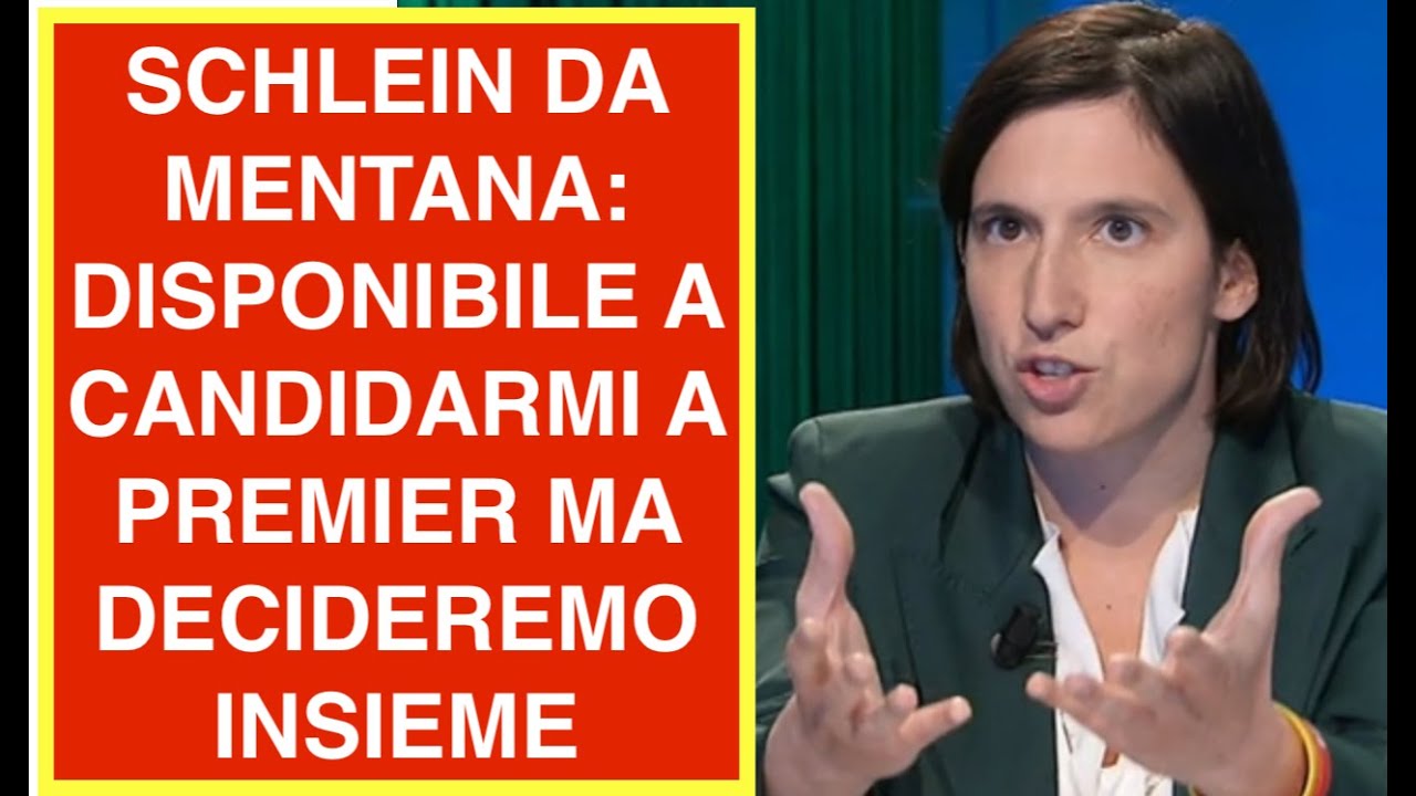 SCHLEIN DA MENTANA: DISPONIBILE A CANDIDARMI A PREMIER MA DECIDEREMO INSIEME