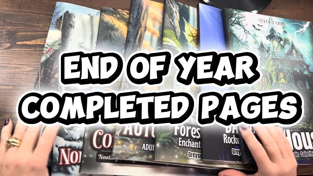 Every Coloring Page I Finished Since October ✨ | Cozy Adult Coloring Recap (2025)