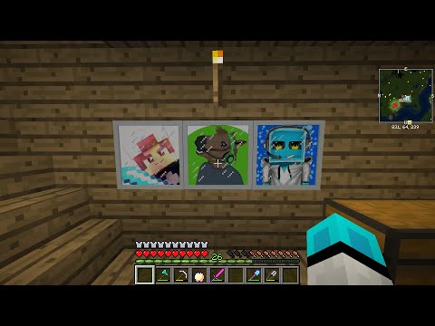 Sezon 10 Minecraft Modlu Survival Multi Bölüm 16 - Fotoğraflarımızı Duvara Astık