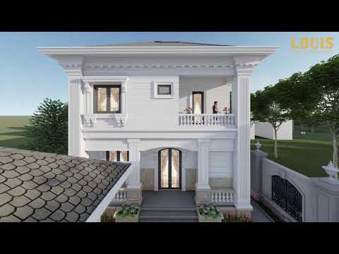 Phối cảnh 3D thiết kế biệt thự kiến trúc tân cổ điển siêu sang tại Tây Ninh (Video 4K)