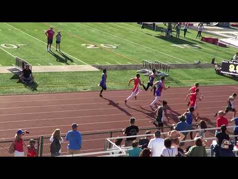 JVB 100m at Sunset League Finals 5-4-18 - Los Alamitos Boys