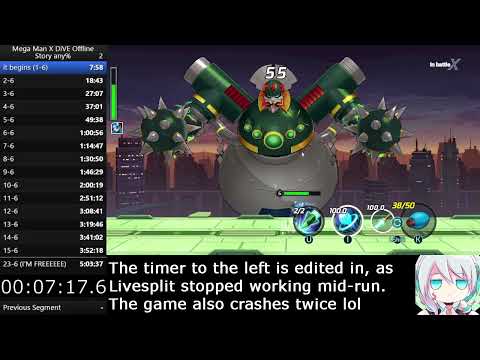 Mega Man X DiVE Offline - Story any% in 4:29:09 (former WR)