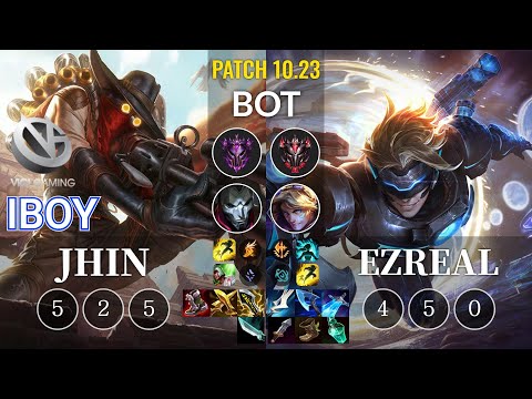 VG iBoy Jhin vs Ezreal Bot - KR Patch 10.23