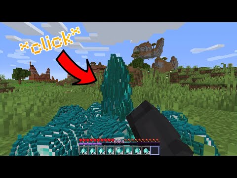 Minecraft, but every click you get an OP item (Overpowered!)