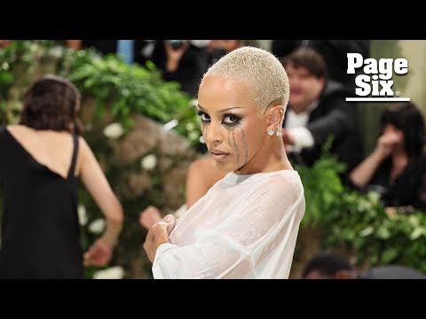 Doja Cat looks straight out of the shower in wet T-shirt dress on 2024 Met Gala red carpet