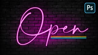 NEON Text Effect Photoshop | GLOWING TEXT EFFECT IN ADOBE PHOTOSHOP (2021)