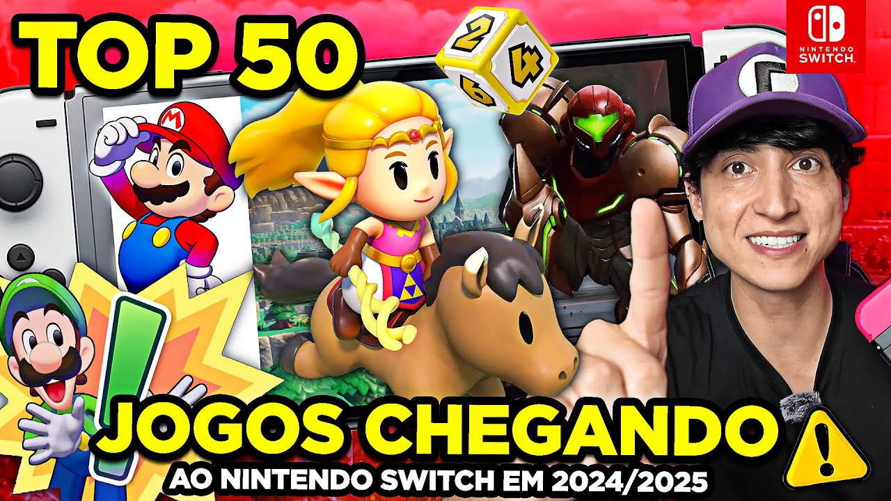 A lista INSANA de jogos Futuros de Switch pra hater chorar! TOP 50 Melhores JOGOS 2024 e 2025