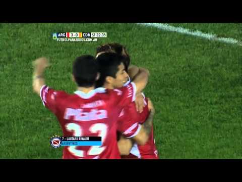 Gol de Rinaldi. Argentinos 3 - Crucero 0. Fecha 22. Primera División 2015. FPT