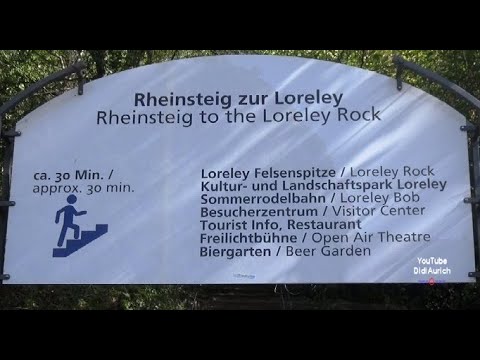 Wanderung Rheinsteig zur Loreley Sankt Goarshausen Felsen zum Aussichtspunkt Loreley Treppenweg