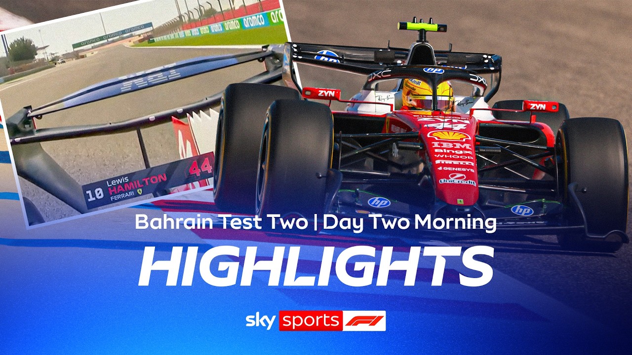 Ferrari showcase UPSIDE-DOWN wing 👀 | Bahrain Test Two | Day Two Morning | Highlights