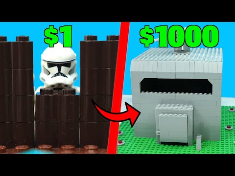 $1 vs $1000 Star Wars bunker in LEGO...