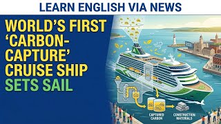 World’s First "Carbon-Capture" Cruise Ship Sets Sail #englishlearning 