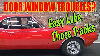How To Fix A Stuck Car Door Window Glass - Lube The Tracks and Rollers