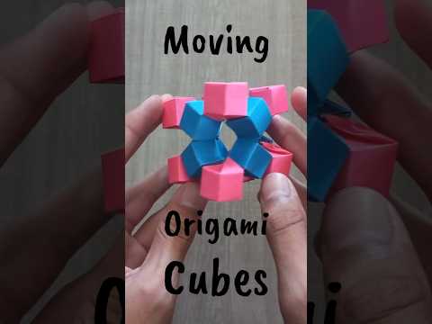 Fidget toy in origami: Moving cubes!