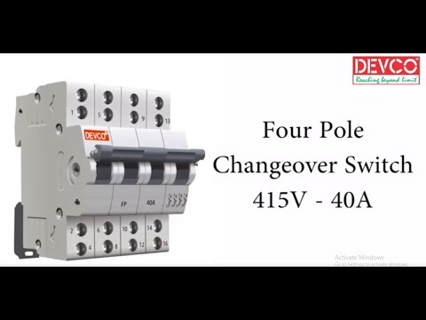 Devco manual double pole mcb changeover switch 40a, for indu...