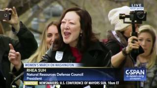 NRDC President Rhea Suh Speaking at Women's March on Washington, D.C.