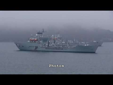 RFA Wave Ruler A390 Videoed From MV Armorique, Plymouth, England 1st May 2016