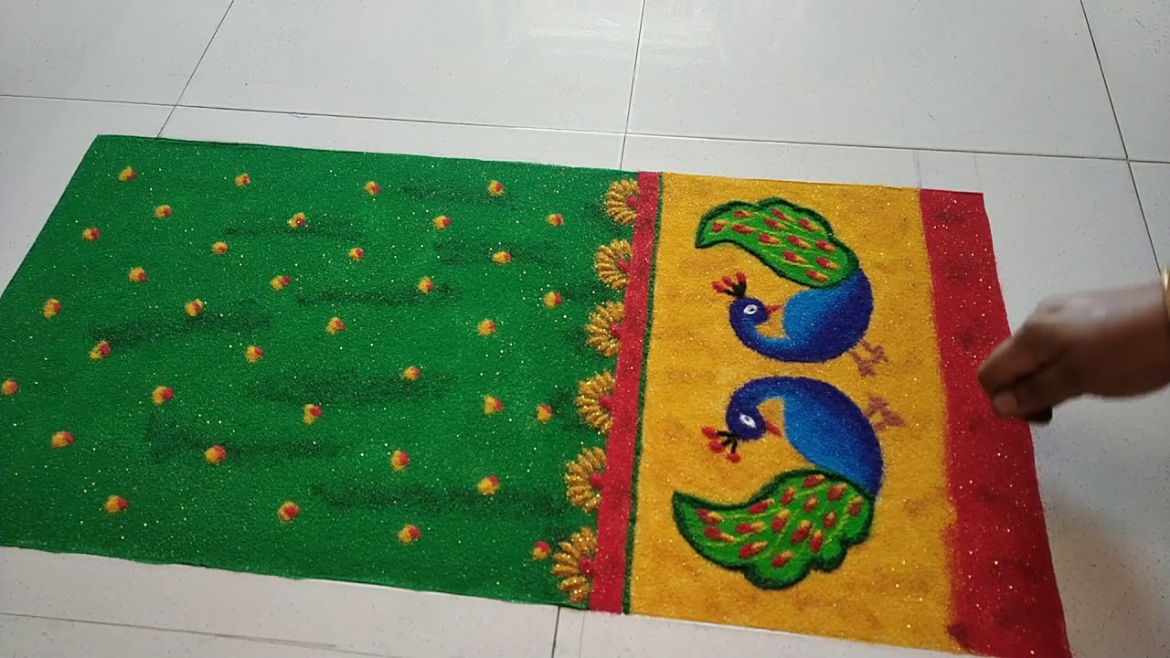 rangoli design of saree by poonam bichkar