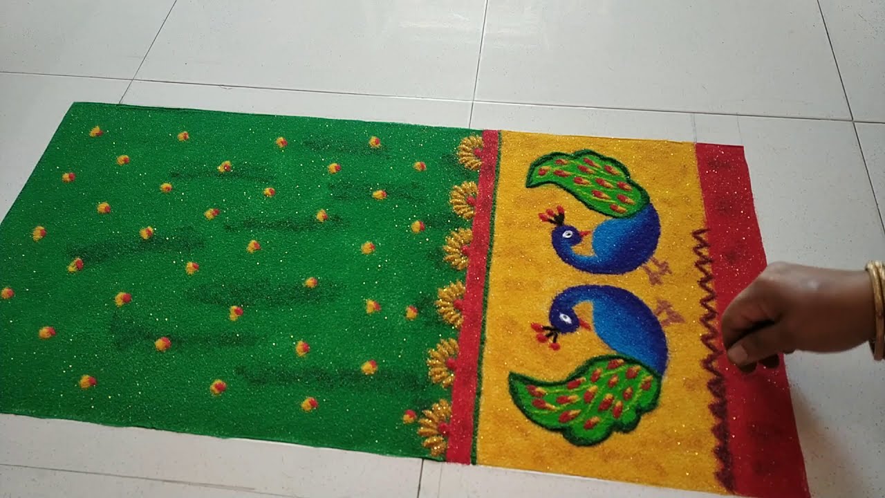 rangoli design of saree by poonam bichkar