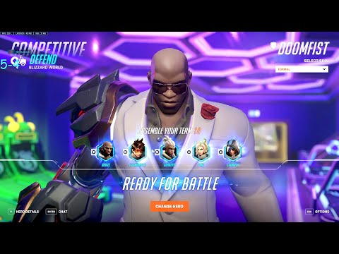 DANNEDD DOOMFIST ONE TRICK GAMEPLAY ON BLIZZARD WORLD! [ OVERWATCH 2 TOP 500 ]