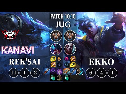 JDG Kanavi Rek'Sai vs Ekko Jungle - KR Patch 10.15