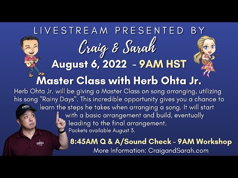 Livestream Workshop - Master Class with Herb Ohta Jr