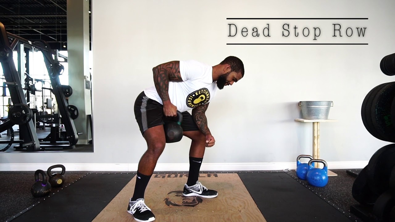 Kettlebell Dead Stop Rows