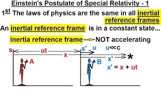 Physics - Special Relativity (13 of 43) Einstein's Postulate of Special Relativity - 1