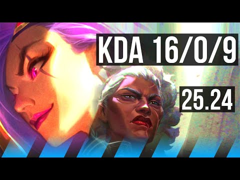 KATARINA vs AMBESSA (MID) | Perfect KDA: 16/0/9 | KR Grandmaster | 25.24