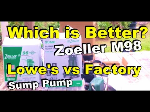 Lowes VS Factory Zoeller M98 Sump Pump, Which is...